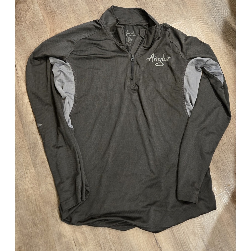 Anglur 1/4 Zip Long Sleeve Men's Size M Grey